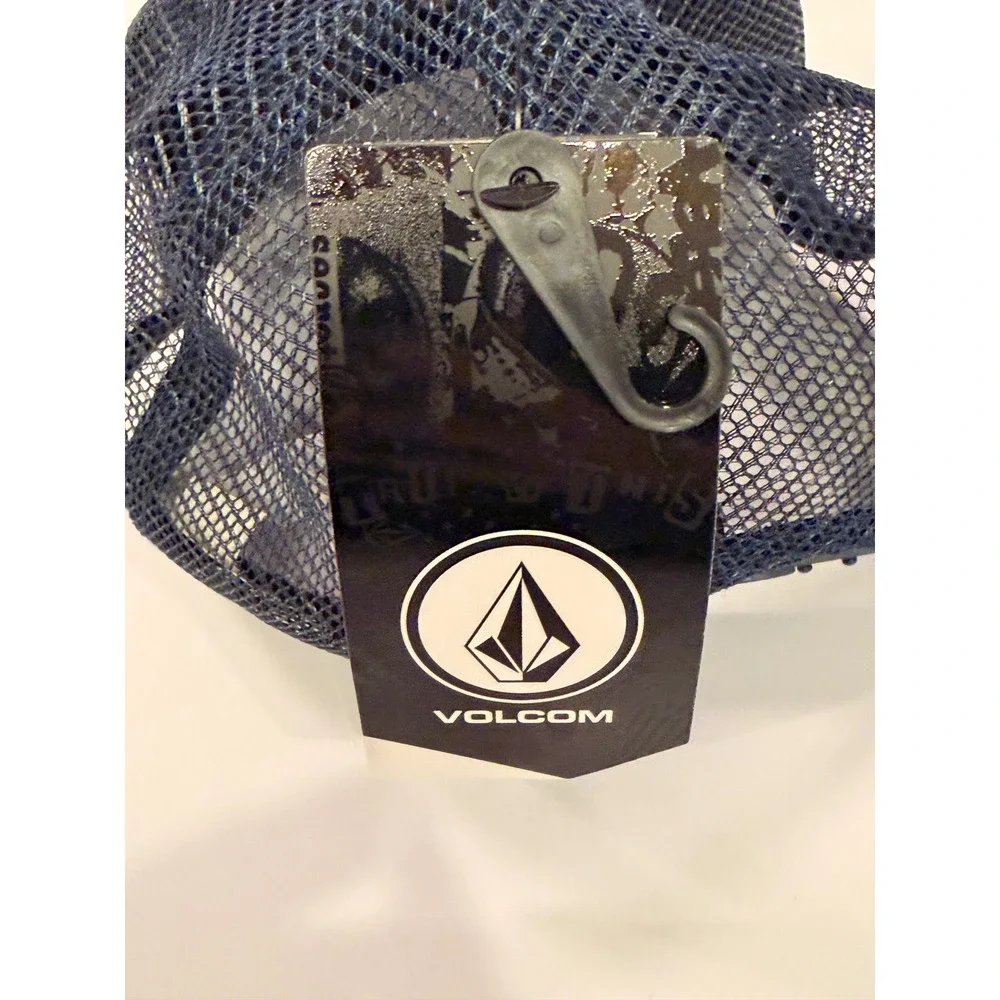 NWT Volcom Full Stone Cheese‎ Hat Navy Gray Trucker Snapback Cap